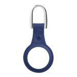 3 PCS Tracker TPU Soft Rubber Protective Cover With U-Shaped Keychain For AirTag(Skin Pattern Blue)