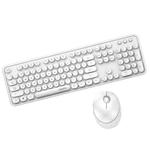 Mofii Sweet Wireless Keyboard And Mouse Set Girls Punk Keyboard Office Set, Colour: White Ordinary Version
