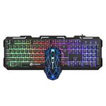 LIMEIDE T20 104-Keys Wired Metal Keyboard and Mouse Set(Black)