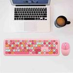 MOFii 666 110-Keys Color Lipstick Wireless Keyboard And Mouse Set Punk Keyboard Office Set(Pink)