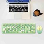 MOFii 666 110-Keys Color Lipstick Wireless Keyboard And Mouse Set Punk Keyboard Office Set( Green)
