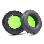 2 PCS Headset Sponge Case For Razer BlackShark V2/V2X/V2SE, Colour: Round(Black Green Net)