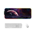 260x390x3mm F-01 Rubber Thermal Transfer RGB Luminous Non-Slip Mouse Pad(Vast Starry Sky)