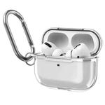 DDEHY668 Electroplated Transparent Silicone + PC Protective Cover For AirPods Pro(Transparent + Silver)