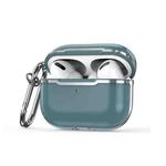 CSDD886 Electroplated Two-Color TPU + PC Protective Cover Case For AirPods Pro(Milk Gray + Silver)