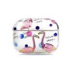 2 PCS Bronzing Wet Sticking Hard Shell Protective Case For AirPods Pro(Flamingo 2)