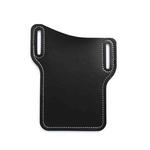 2 PCS Men PU Leather Outdoor Sports Waist Belt Hanging Mobile Phone Bag(Black)