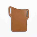2 PCS Men PU Leather Outdoor Sports Waist Belt Hanging Mobile Phone Bag(Yellowish Brown)