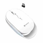 XUNSVFOX XYH60 1600 DPI 6-keys Charge Mute Wireless Mice, Colour: 2.4G+Bluetooth White
