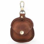 CONTACTS FAMILY CF1119 Pro For Galaxy Buds Pro Crazy Horse Texture Clamshell Earphone Protective Leather Case with Hook(Brown)