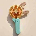 Cute Rabbit Foldable Fan USB Charging Color Matching Cartoon Portable Handheld Fan(Style 1)
