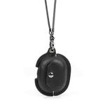 CONTACTS FAMILY CF1123B for Huawei FreeBuds Pro Leather Protective Case with Necklace Lanyard(Black)