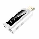 K9 USB Car Bluetooth 5.0 Adapter Receiver FM + AUX Audio Dual Output Stereo Transmitter (White)
