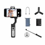 Hohem ISteady V2 Smartphone 3-Axis Gimbal Stabilizer AI Visual Tracking LED Video Light,Style: Extension Rod +  Remote Control (Black)