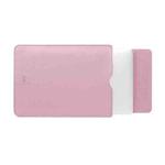BUBM PGDNB-13 Vertical Square Type Solid Color PU Leather Waterproof Laptop Handbag Liner Bag, Size: 12 inch(Pink)