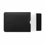 BUBM PGDNB-13 Vertical Square Type Solid Color PU Leather Waterproof Laptop Handbag Liner Bag, Size: 13 inch(Black)