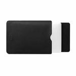 BUBM PGDNB-13 Vertical Square Type Solid Color PU Leather Waterproof Laptop Handbag Liner Bag, Size: 15 inch(Black)
