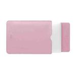 BUBM PGDNB-13 Vertical Square Type Solid Color PU Leather Waterproof Laptop Handbag Liner Bag, Size: 15 inch(Pink)