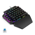 K700 44 Keys RGB Luminous Switchable Axis Gaming One-Handed Keyboard, Cable Length: 1m(Blue Shaft)