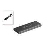 Blueendless M280N M.2 NVME Mobile Hard Disk Case USB3.1 Laptop Solid State Drive Box, Style: Gray Single Cable