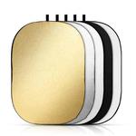 90 x 120cm 5-in-1 Silver / Soft / Gold / White / Black Folding Photo Studio Reflector Board