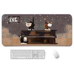 400x900x4mm illustration Cartoon Pattern Waterproof Non-Slip Mouse Pad(Three Cats)