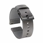 Square Hole Quick Release Leather Watch Band For Samsung Gear S3, Specification: 18mm(Gray-Black Buckle)