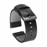 Square Hole Quick Release Leather Watch Band For Samsung Gear S3, Specification: 20mm(Black -Black Buckle)