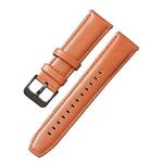 22mm Quick Release Sheepskin Silicone Watch Band For Huawei GT2 46mm(Brown Black Buckle)