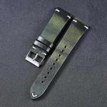 HB001 Color-Changing Retro Oil Wax Leather Universal Watch Band, Size: 18mm(Green)