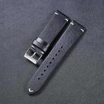 HB001 Color-Changing Retro Oil Wax Leather Universal Watch Band, Size: 22mm(Black)