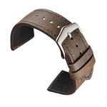 20mm Small Broken Texture Cowhide Strap Suitable For Huawei Watch(Deep Coffee)