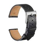 Burst Texture Cowhide Leather Quick Release Universal Watch Band, Size: 18mm (Black)