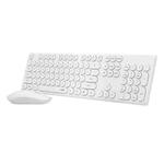 Rapoo X260 Computer Office Game Silent Wireless Optical Keyboard and Mouse Set(Pearl White)