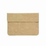 Horizontal Sheep Leather Laptop Bag For Macbook  12 Inch A1534(Liner Bag  Khaki)