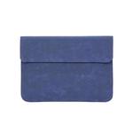 Horizontal Sheep Leather Laptop Bag For Macbook  12 Inch A1534(Liner Bag (Dark Blue))