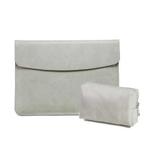 Horizontal Litchi Texture Laptop Bag Liner Bag For MacBook   13 Inch A1708 / 1706/1989 / A2337 / A2338(Liner Bag+Power Bag Gray)