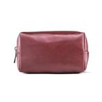2 PCS  Portable Digital Accessory Leather Bag Single Layer Storage Bag, Colour: Microfiber Sheepskin (Red)