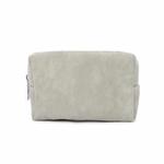 2 PCS  Portable Digital Accessory Leather Bag Single Layer Storage Bag, Colour: Frosted (Light Gray)