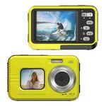 WDC901 3.5m Waterproof 48MP HD Dual Screen Outdoor Sports Digital Camera US Plug(Yellow)