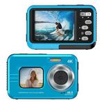 WDC901 3.5m Waterproof 48MP HD Dual Screen Outdoor Sports Digital Camera UK Plug(Blue)