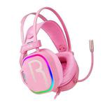 MORADI V10 USB7.1 Gaming Head-mounted Wired Headset with Microphone, Color:Pink