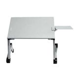 T8 Aluminum Alloy Folding & Lifting Laptop Desk Office Desk Heightening Bracket with Mouse Board (Silver)