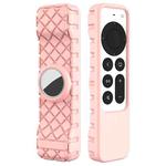 2 PCS Remote Control All-Inclusive Protective Cover, Applicable Model: For Apple TV 4K(Pink)