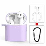 3 PCS For Xiaomi Air 3 in 1 Earphone Silicone Protective Case + Anti-lost Rope + Hook Set(Purple)