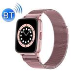 I68 Song Playback Lasting Battery Life Bluetooth Call Smart Bracelet, Colour: Pink Steel