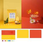 60 X 60cm Non-Reflective Matte PVC Board Double-Sided Solid Color Photo Background Board Filming Photography Props(Orange + Yellow)
