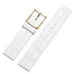 Men And Women Pin Buckle Leather Watch Band For CalvinKlein K2G211 /K2Y236, Size: Tableband Width 16mm(White  Bamboo Pattern Gold Buckle)