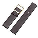 Men And Women Pin Buckle Leather Watch Band For CalvinKlein K2G211 /K2Y236, Size: Tableband Width 18mm(Brown Plain Weave Gold Buckle)