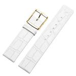 Men And Women Pin Buckle Leather Watch Band For CalvinKlein K2G211 /K2Y236, Size: Tableband Width 20mm(White  Bamboo Pattern Gold Buckle)